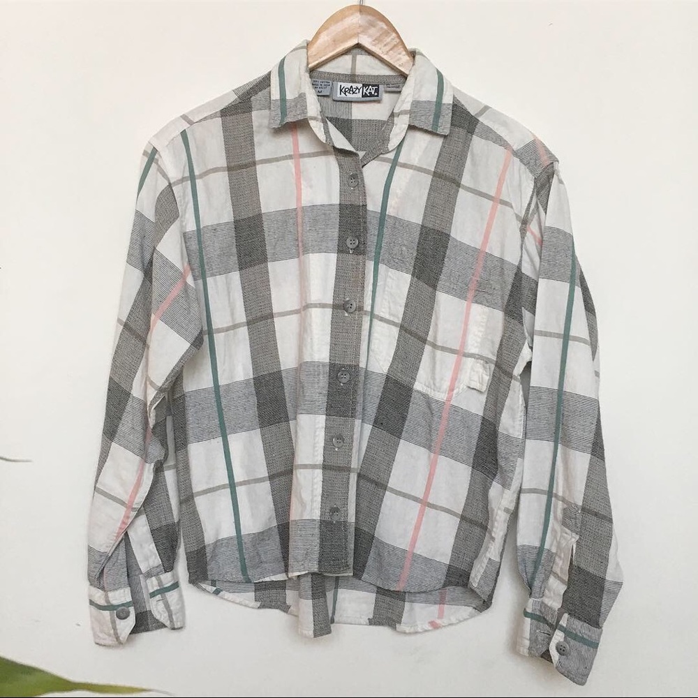 Slightly Cropped Vintage Flannel